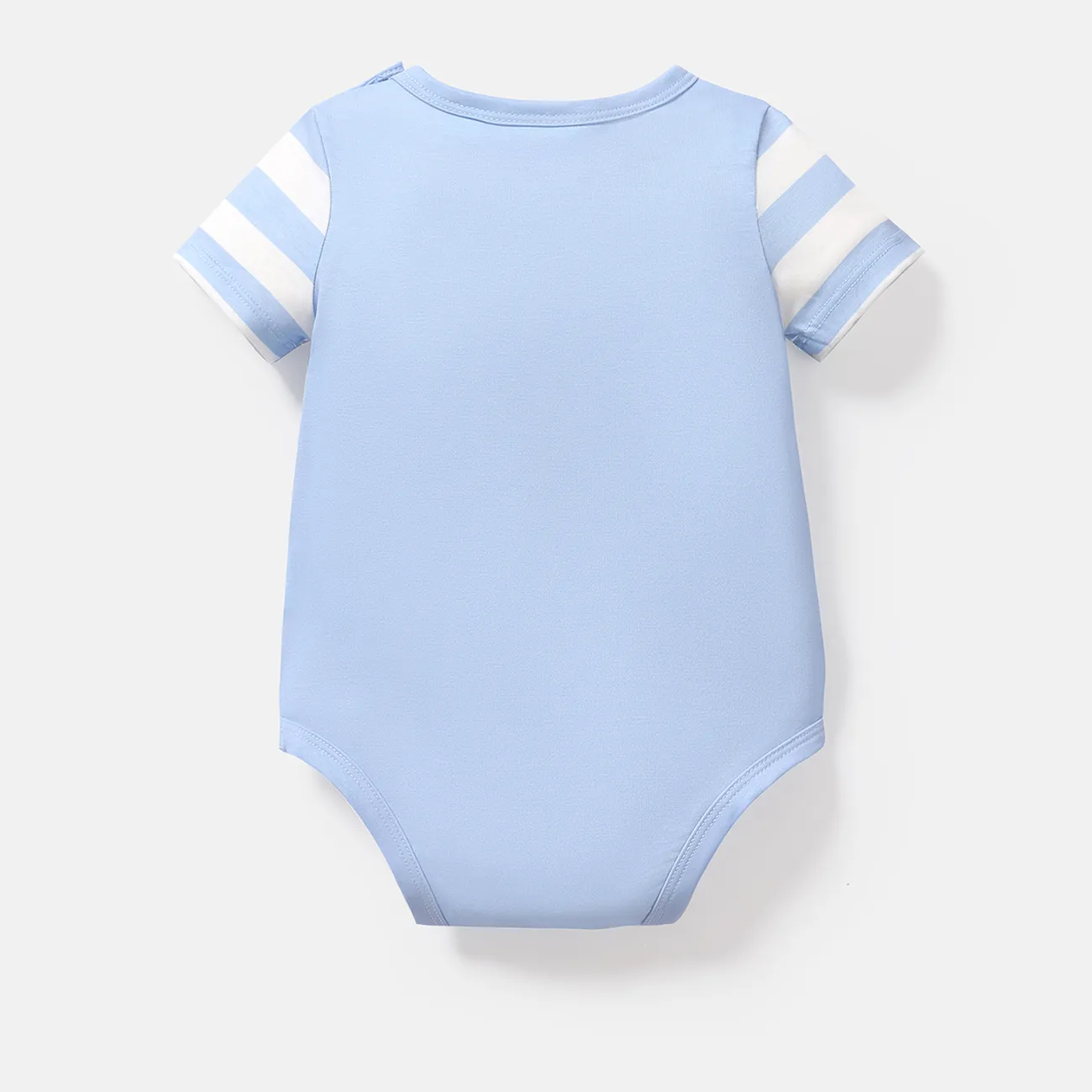 Gli Orsetti del Cuore Neonato Unisex Orso Infantile Manica corta Tutine Azzurro big image 1
