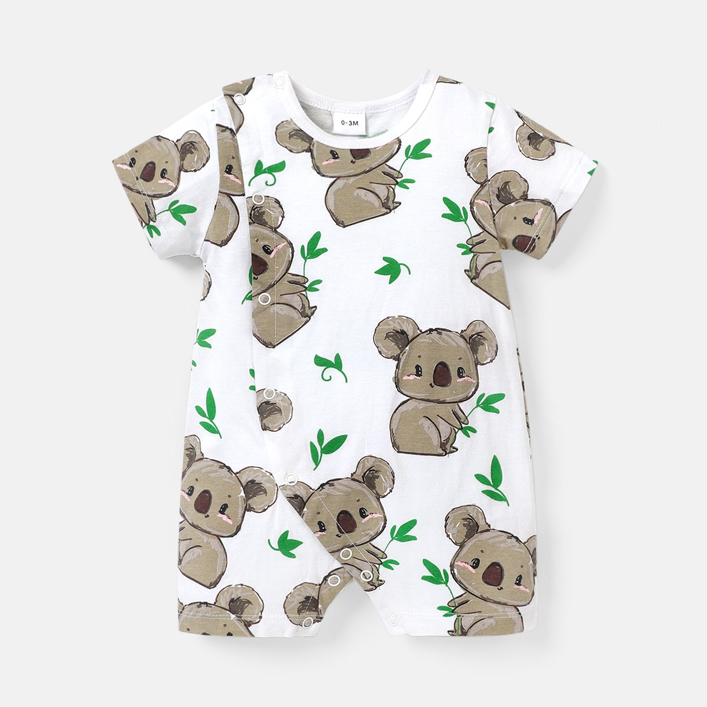 

Baby Boy/Girl 100% Cotton Allover Koala Print Short-sleeve Romper