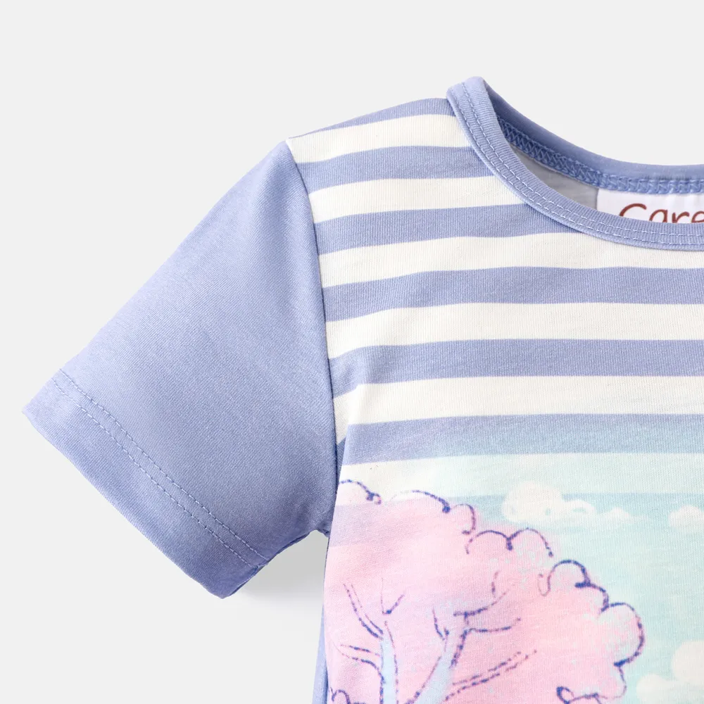 Care Bears Baby Boy/Girl Short-sleeve Striped Bear Graphic Naia™ Jumpsuit big image 5