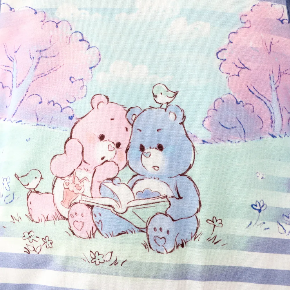 Care Bears Baby Boy/Girl Short-sleeve Striped Bear Graphic Naia™ Jumpsuit big image 3