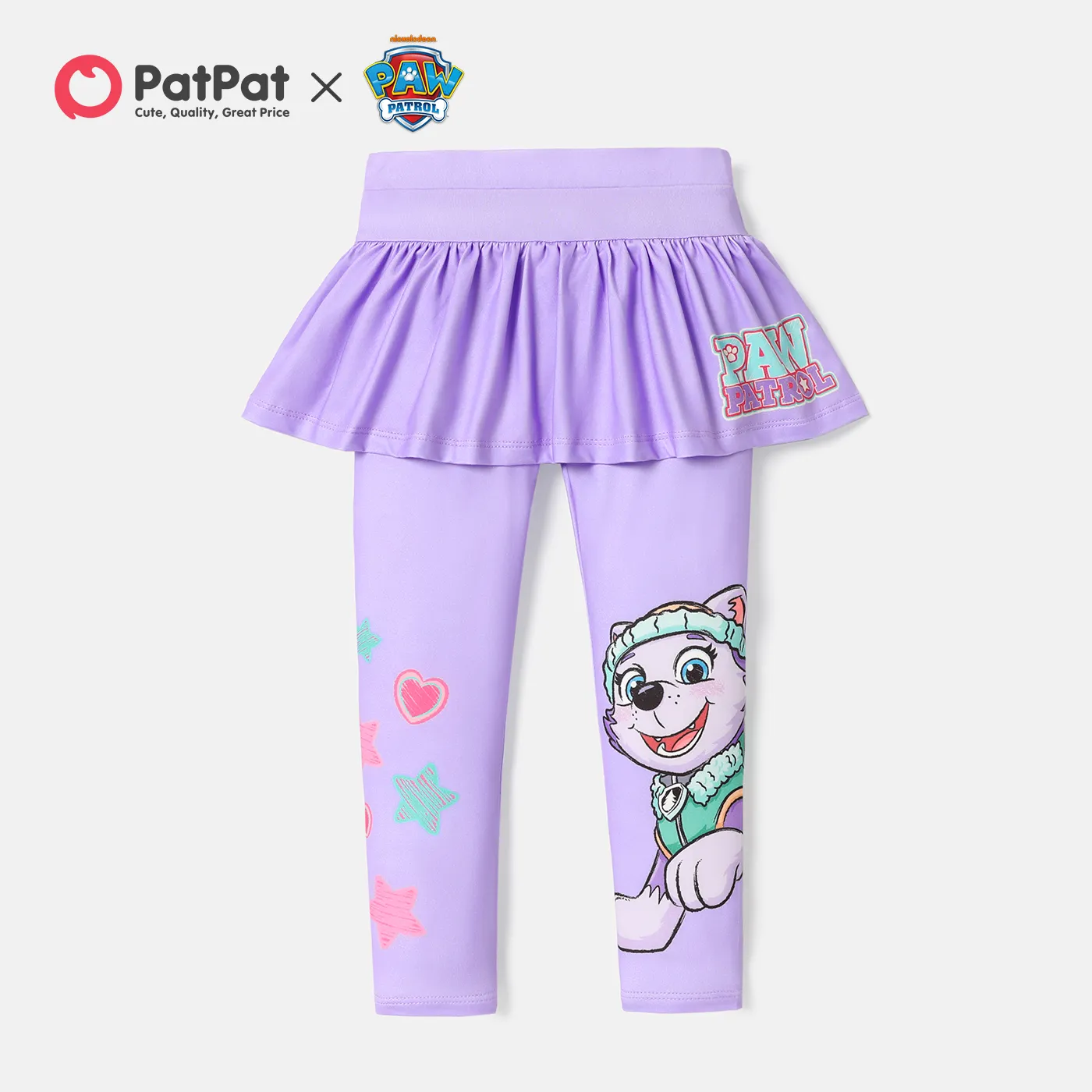 PAW Patrol Toddler Girl Character Print Skirt Leggings Purple