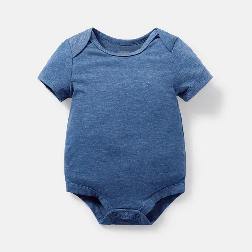 bebê menino dinossauro/estampa de letras/macaco de manga curta azul