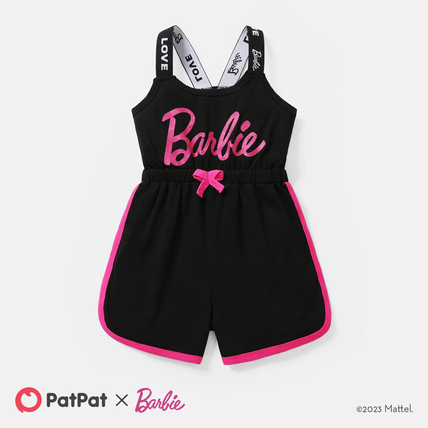

Barbie Kid Girl Bowknot Design Cotton Slip Rompers
