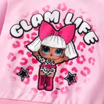 L.O.L. SURPRISE! 2pcs Kid Girl Character Letter Print Cut Out Long-sleeve Tee and Leopard Print Leggings Set  image 3