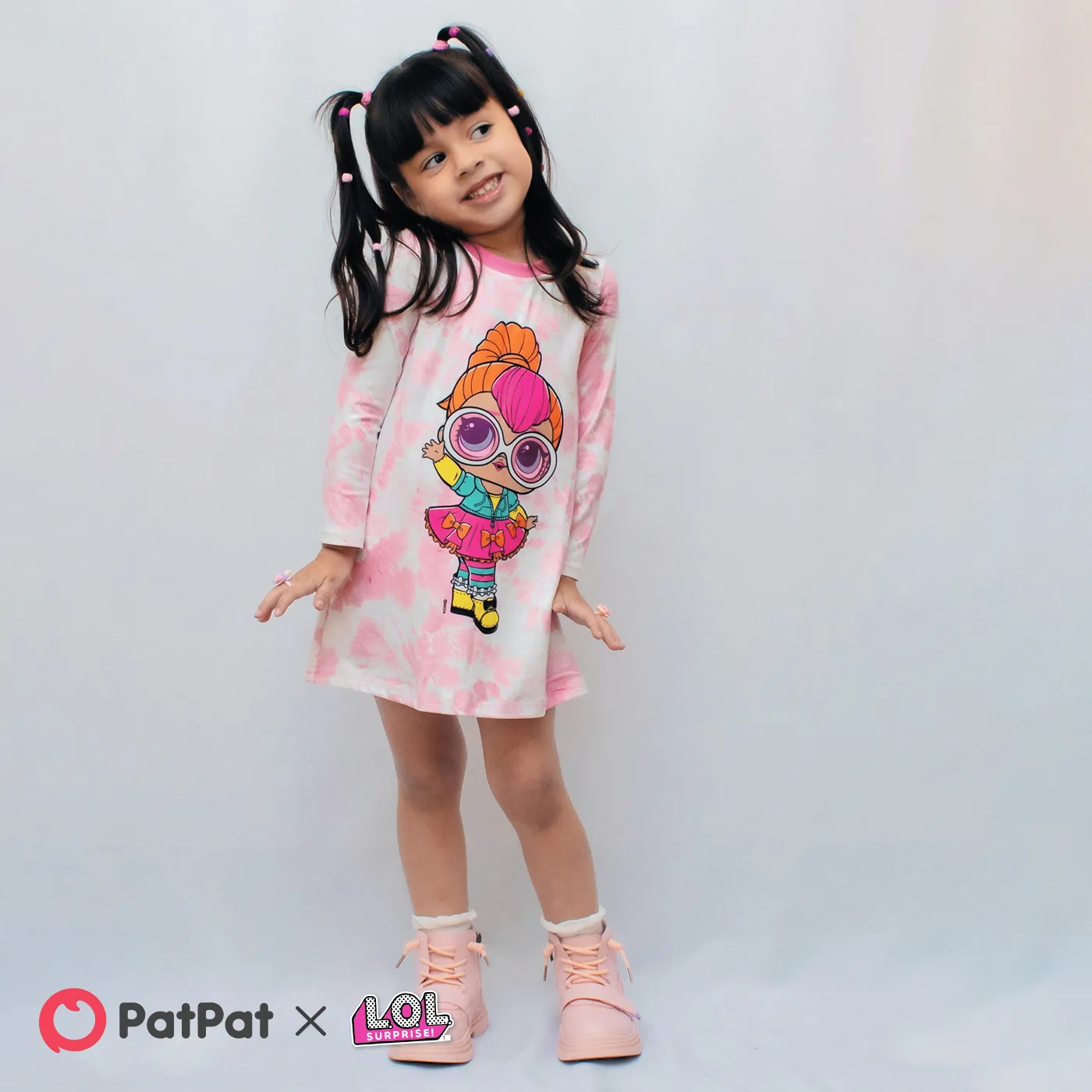 L.O.L. SURPRISE! Toddler Girl Tie Dyed Long-sleeve Dress