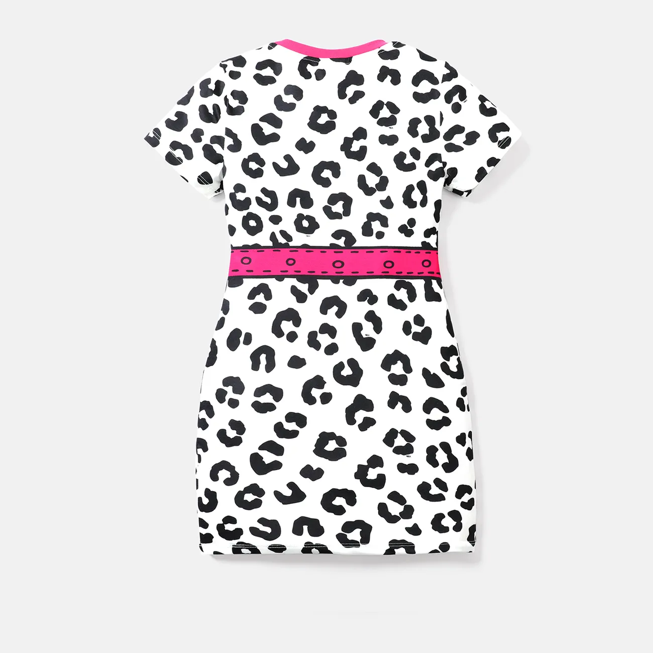 L.O.L. SURPRISE! Kid Girl Naia Leopard Print Short-sleeve Dress BlackandWhite big image 1
