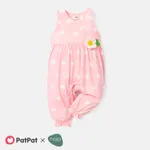 嬰兒 女 休閒 無袖 長腿連身衣 粉色
