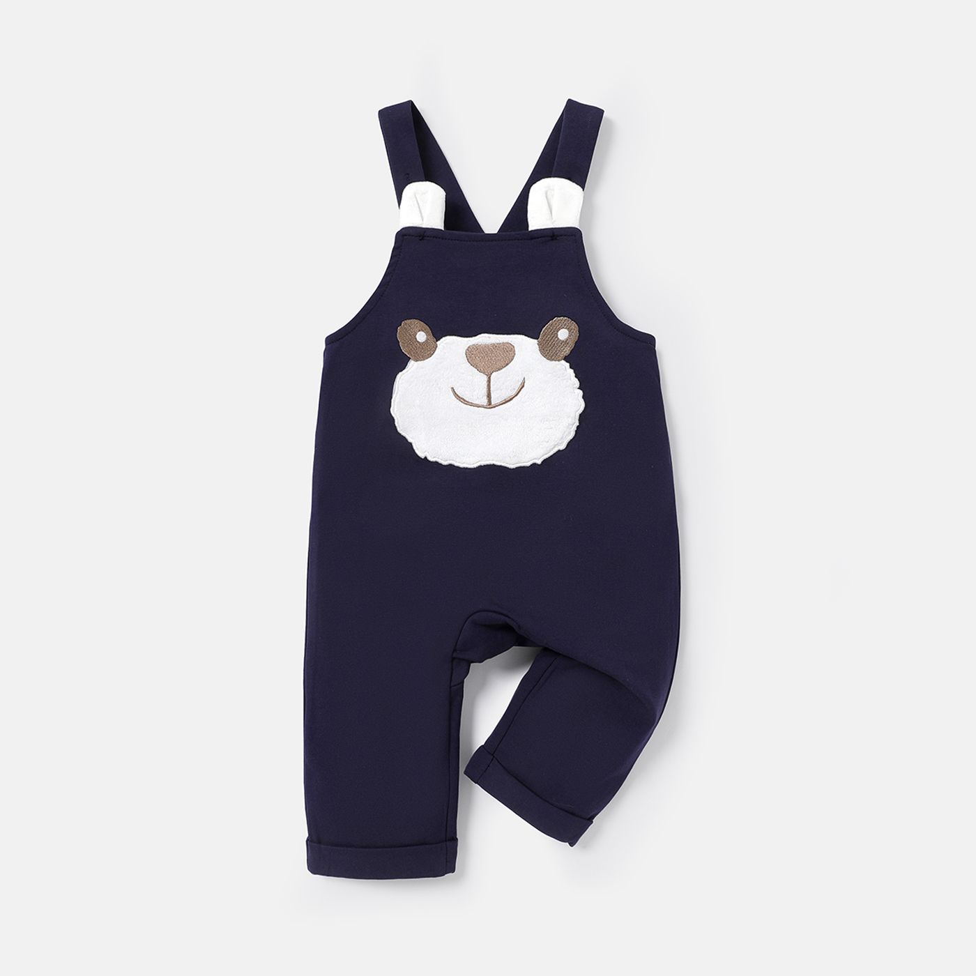 

Baby Boy Cotton Animal Embroidered 3D Ears Detail Overalls