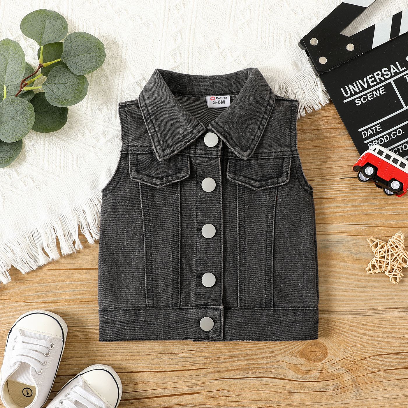 

Baby Boy/Girl Grey Denim Tank Top Jacket