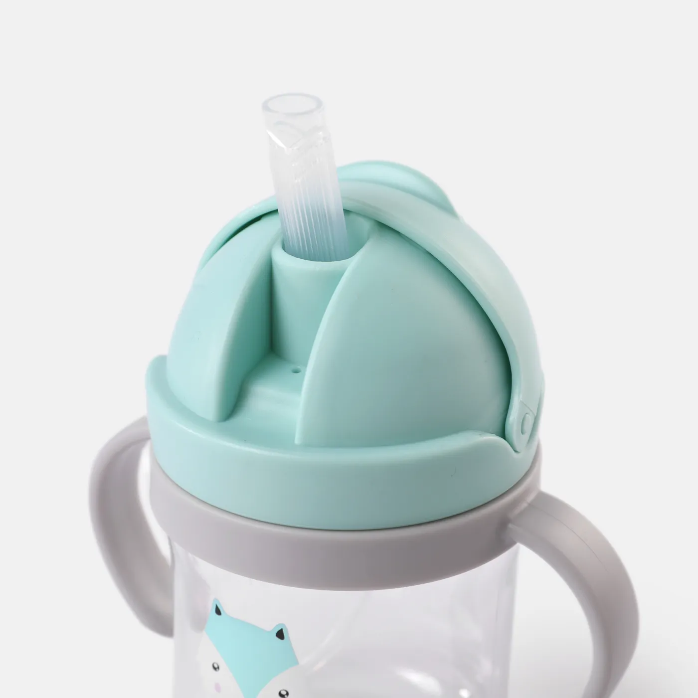250ML/8.45OZ Crianças Palha Garrafa de Água À Prova de Quedas e À Prova de Vazamentos Copo de Água com Punho Fácil Uso para Kindergarten Toddler Straw Trainer Cup  image 3