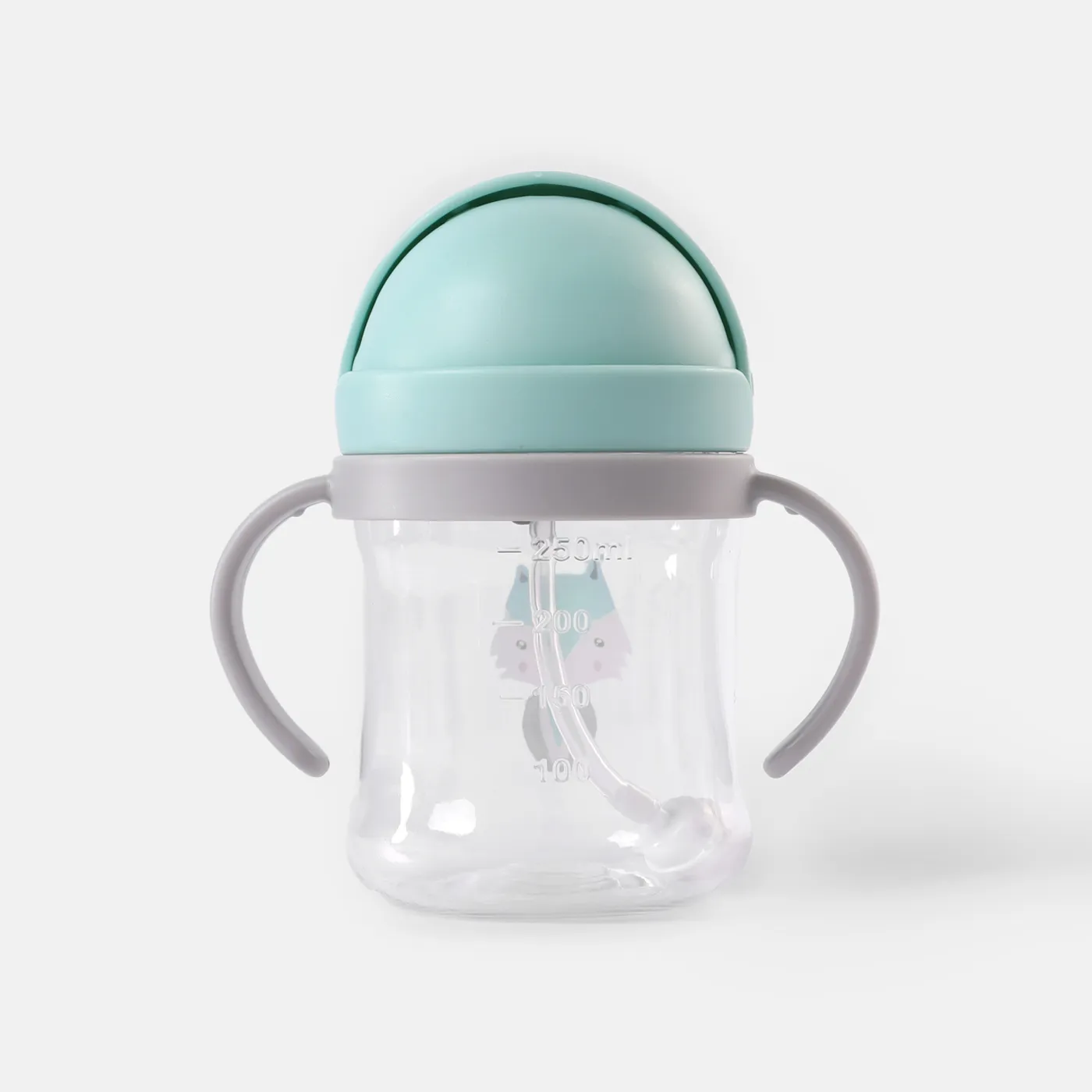 250ML/8.45OZ Crianças Palha Garrafa de Água À Prova de Quedas e À Prova de Vazamentos Copo de Água com Punho Fácil Uso para Kindergarten Toddler Straw Trainer Cup  image 5