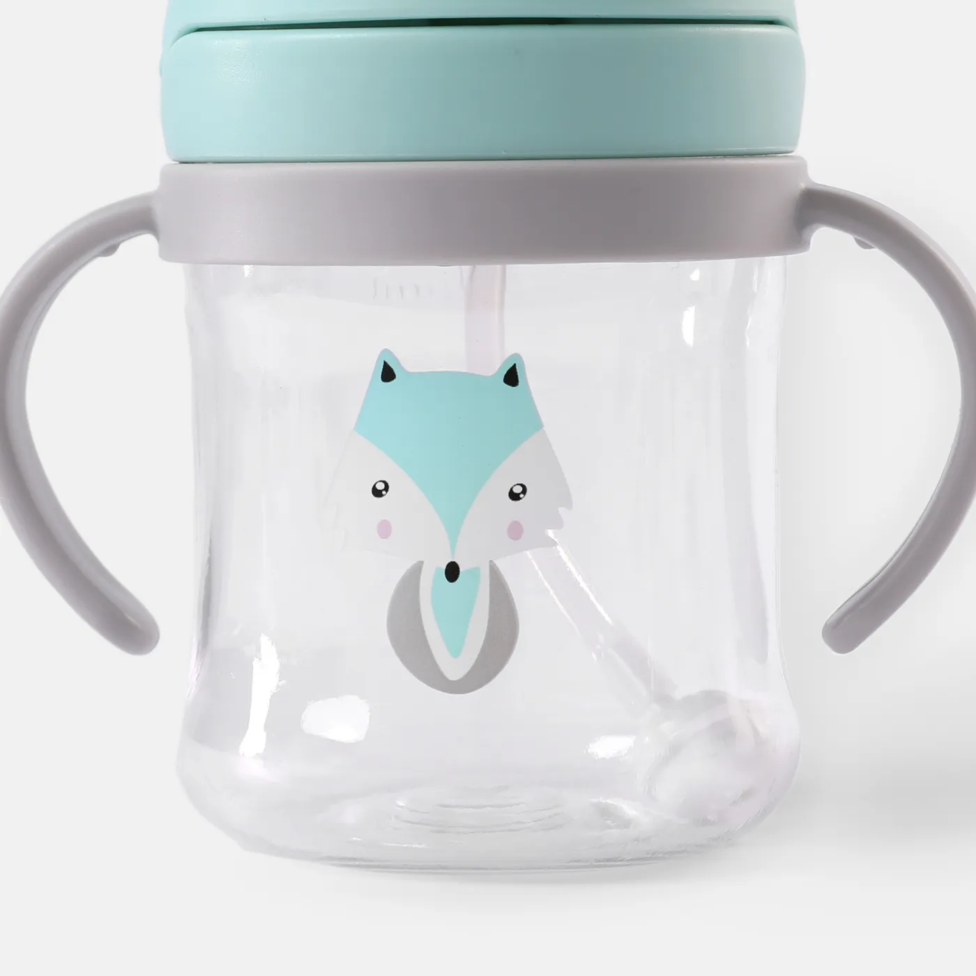 250ML/8.45OZ Crianças Palha Garrafa de Água À Prova de Quedas e À Prova de Vazamentos Copo de Água com Punho Fácil Uso para Kindergarten Toddler Straw Trainer Cup  image 6