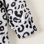 2pcs Baby Girl Heart Embroidered Cotton Pants and Leopard Print Ruffle Long-sleeve Top Set  image 4