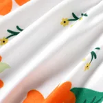 2pcs Baby Girl Floral Print Ruffle Short-sleeve Naia™ Top and Ripped Jeans Set  image 5