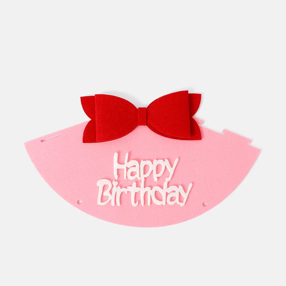 Happy Birthday Felt Hat Cone Hats Art Craft Caps Birthday Party Accessories big image 3