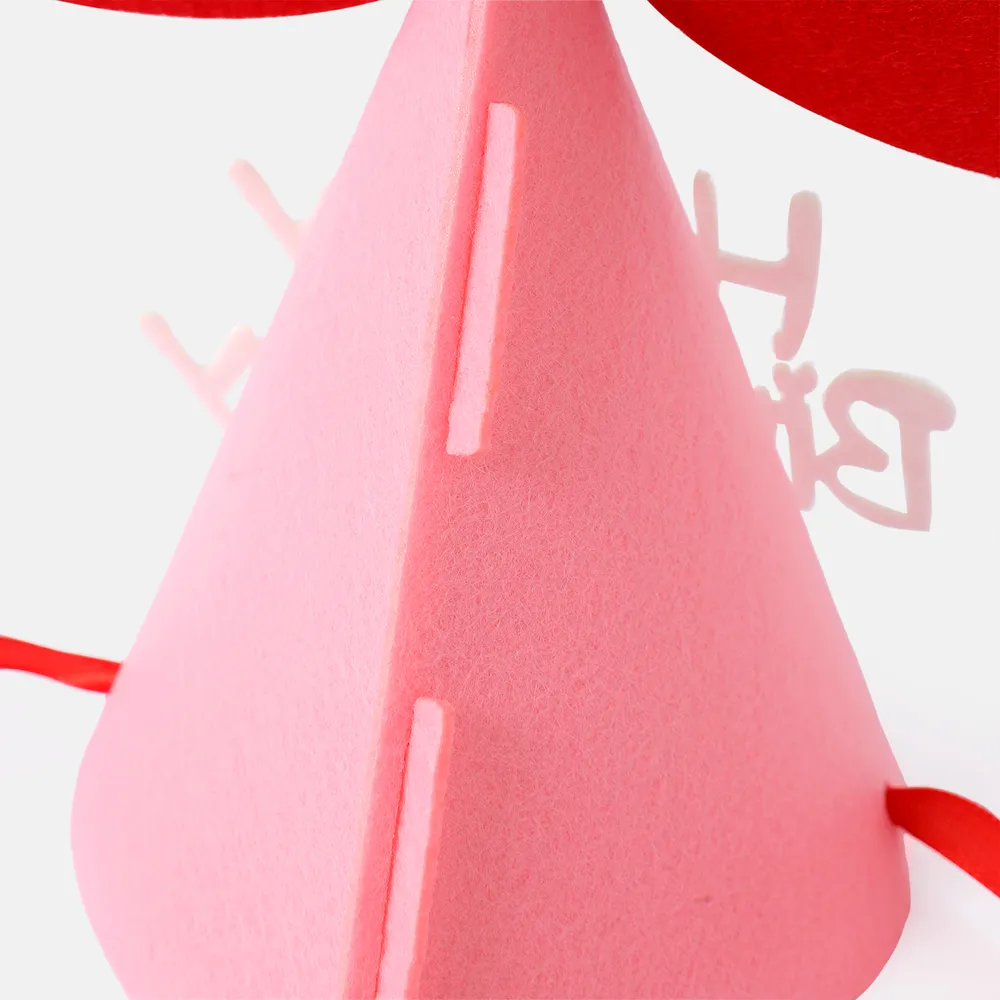 Happy Birthday Felt Hat Cone Hats Art Craft Caps Birthday Party Accessories big image 6