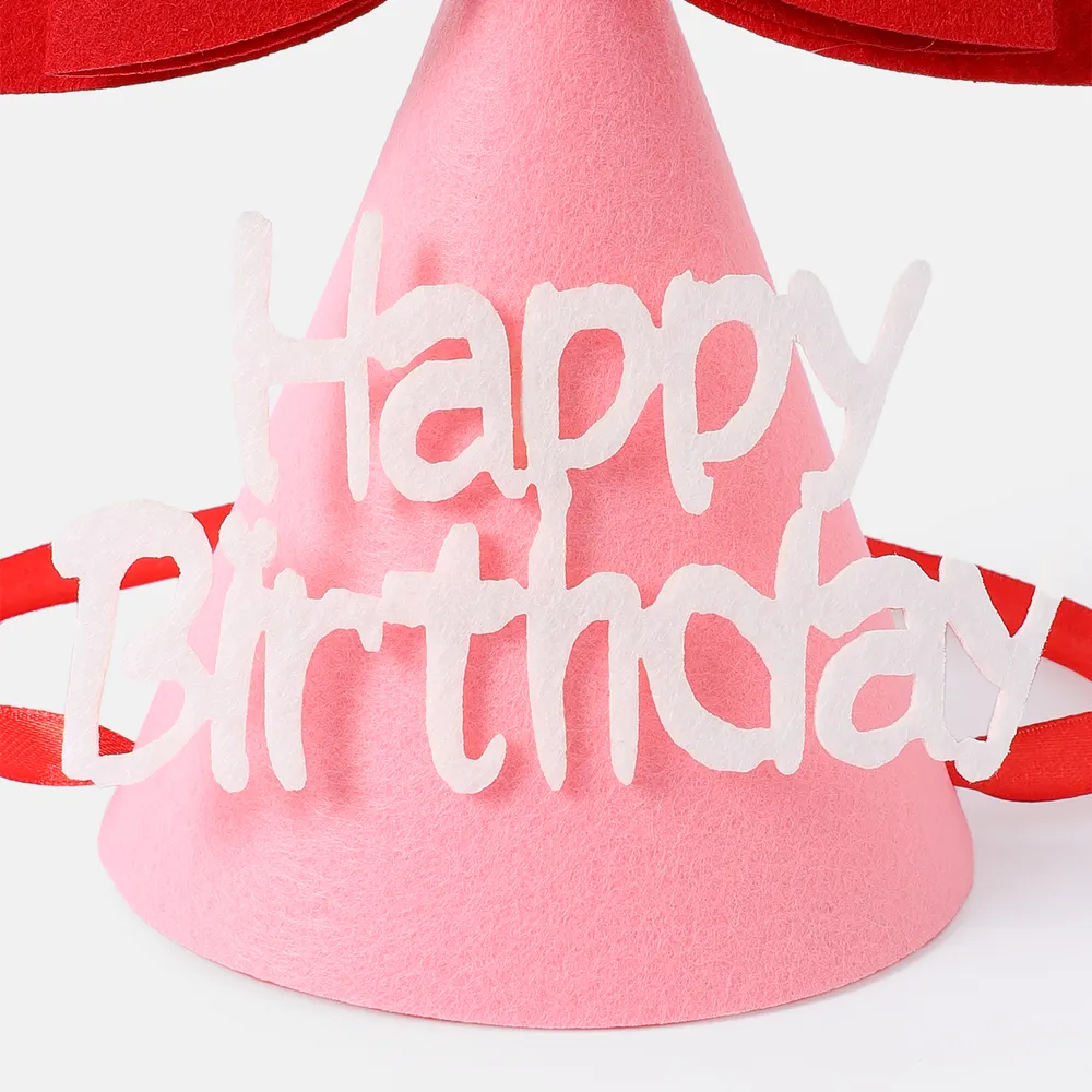 Happy Birthday Felt Hat Cone Hats Art Craft Caps Birthday Party Accessories big image 5