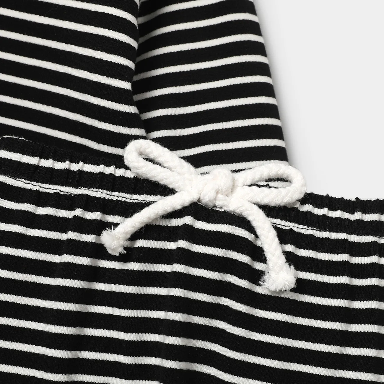 2pcs Baby/Toddler Stripe Raglan Sleeve Cotton Sweatshirt and Pants Set Black big image 1