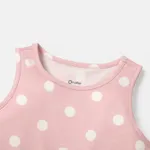 Toddler/Kid Girl Heart Print/Polka dots Sleeveless Dress Pink image 6