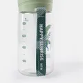 Copo de água de palha de 520 ml/17,59 oz garrafa de água de grande capacidade com escala de plástico garrafa esportiva para adultos copo portátil ao ar livre  image 2
