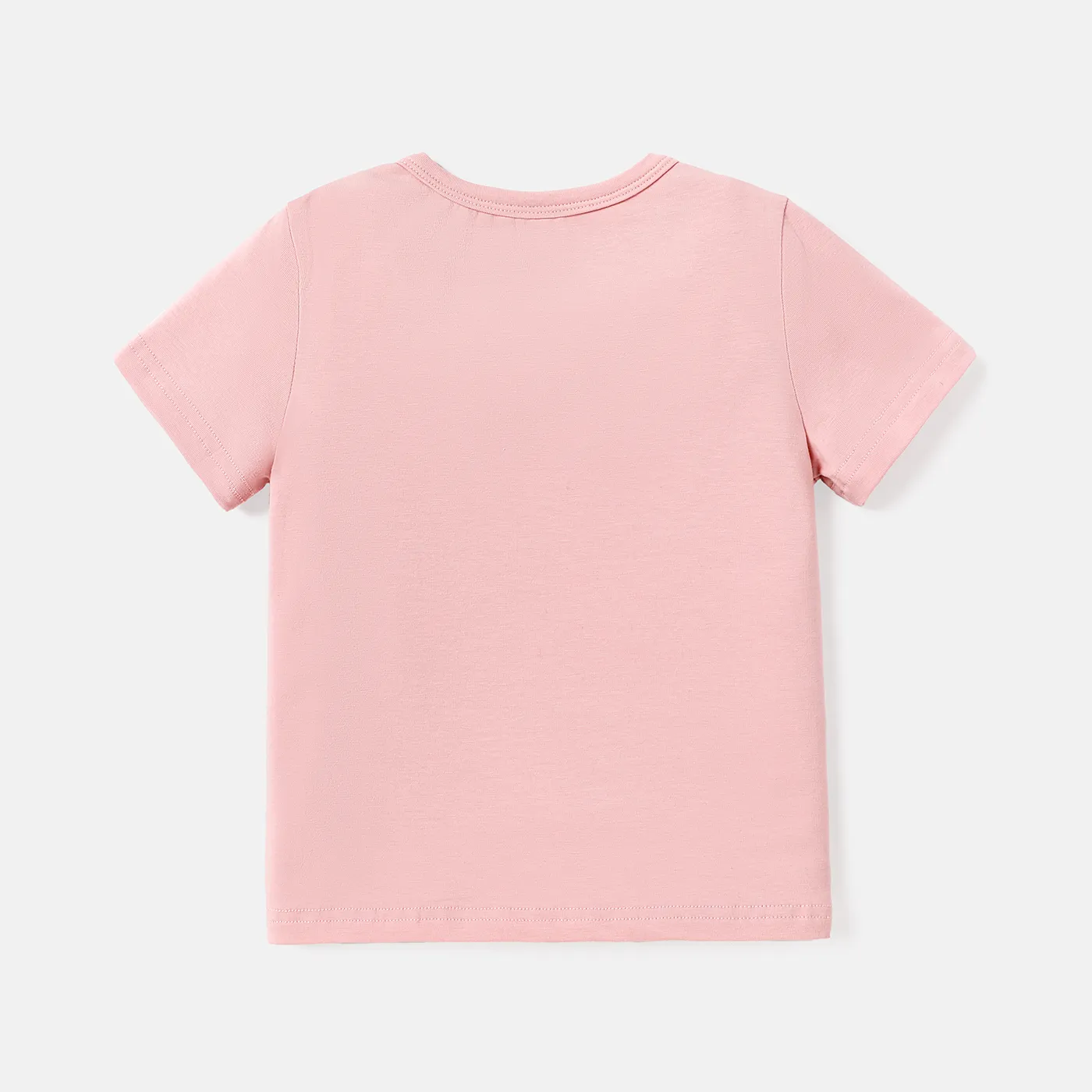 t-shirt in cotone a maniche corte con stampa di lettere per bambini/bambini  big image 6