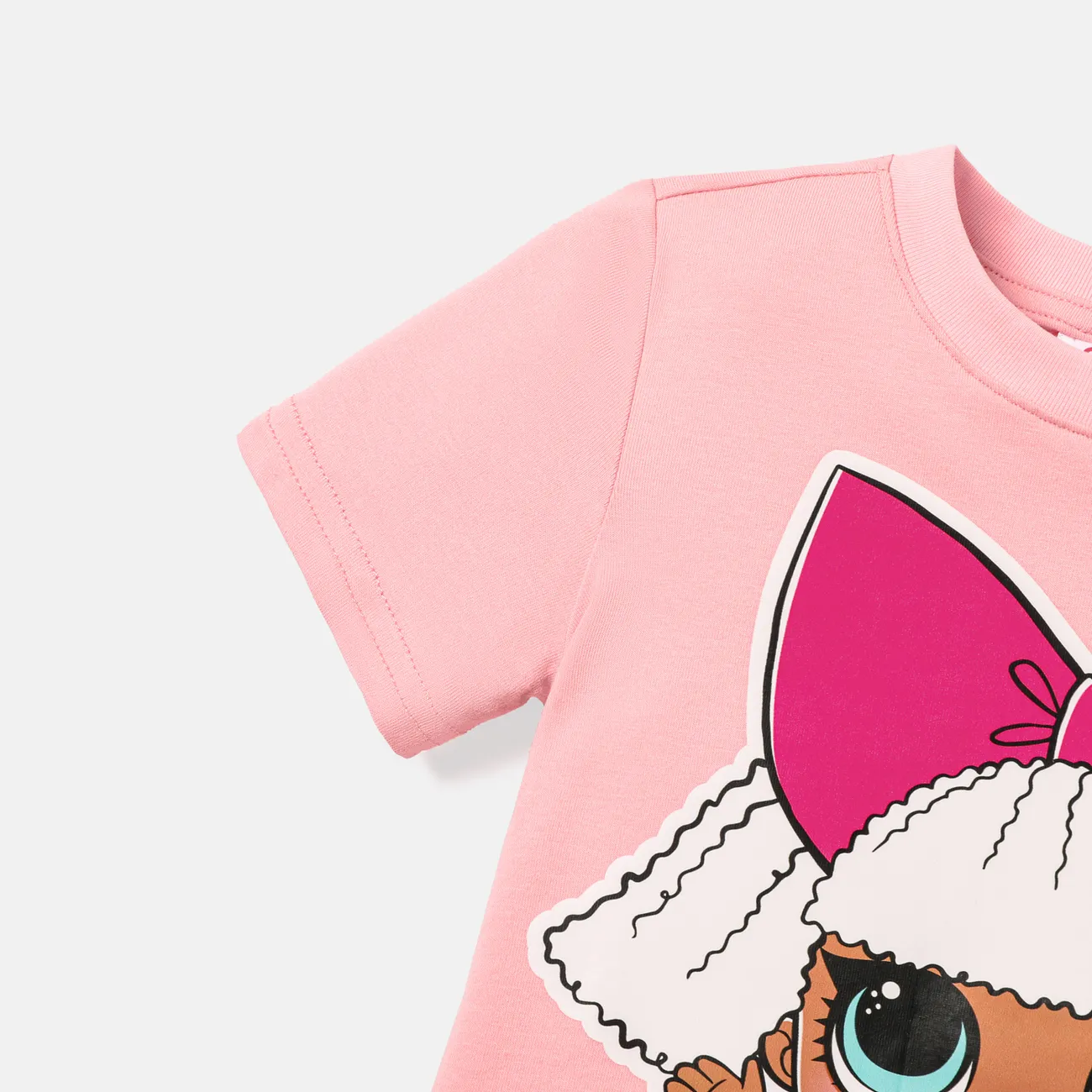 lol. sorpresa! t-shirt in cotone a maniche corte con stampa personaggio bambina/bambina Rosa big image 1