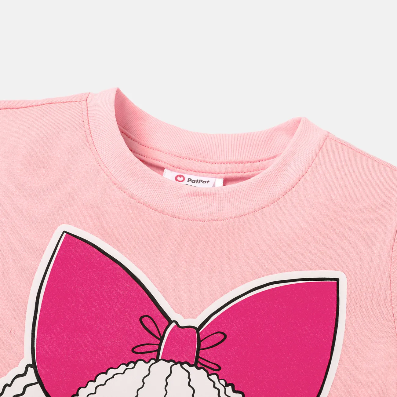 lol. sorpresa! t-shirt in cotone a maniche corte con stampa personaggio bambina/bambina Rosa big image 1