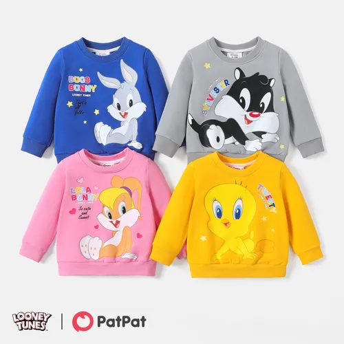 Looney Tunes Baby Boy/Girl Cartoon Animal Print Cotton Long-sleeve Sweatshirt