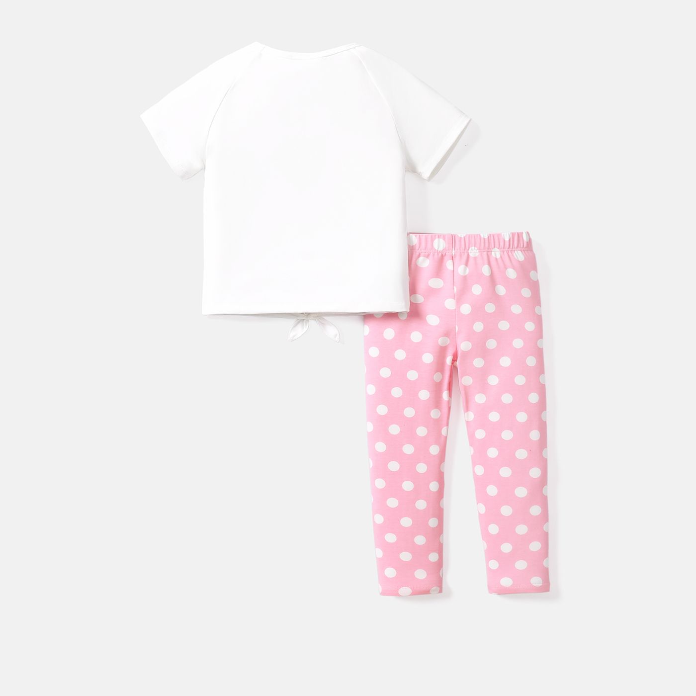 

Peppa Pig Toddler Girl Naia Tie Knot Tee and Polka dots Cotton Leggings Set