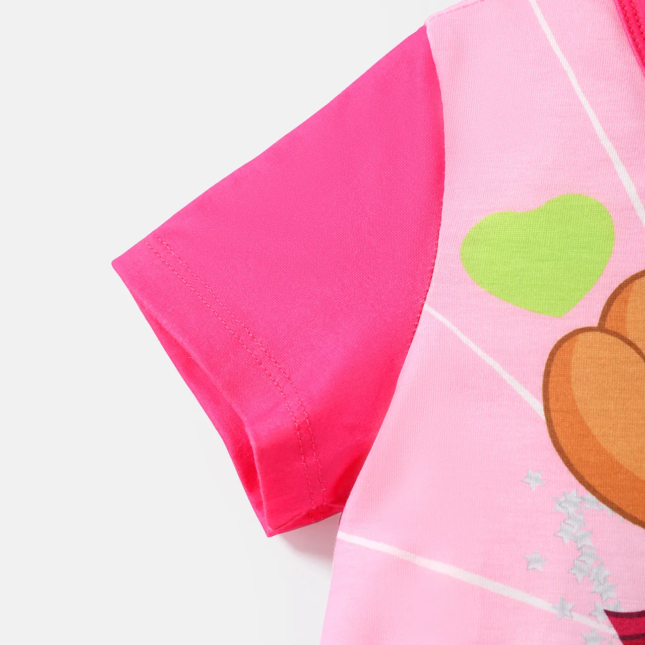 Helfer auf vier Pfoten 2 Stück Kleinkinder Unisex Stoffnähte Kindlich Hund T-Shirt-Sets rosa big image 1