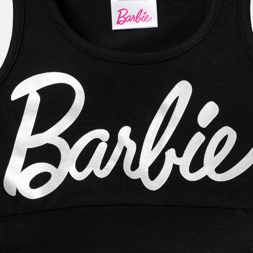Barbie 2pcs Toddler/Kid Girl Cotton Tank Top and Shorts Set  big image 3