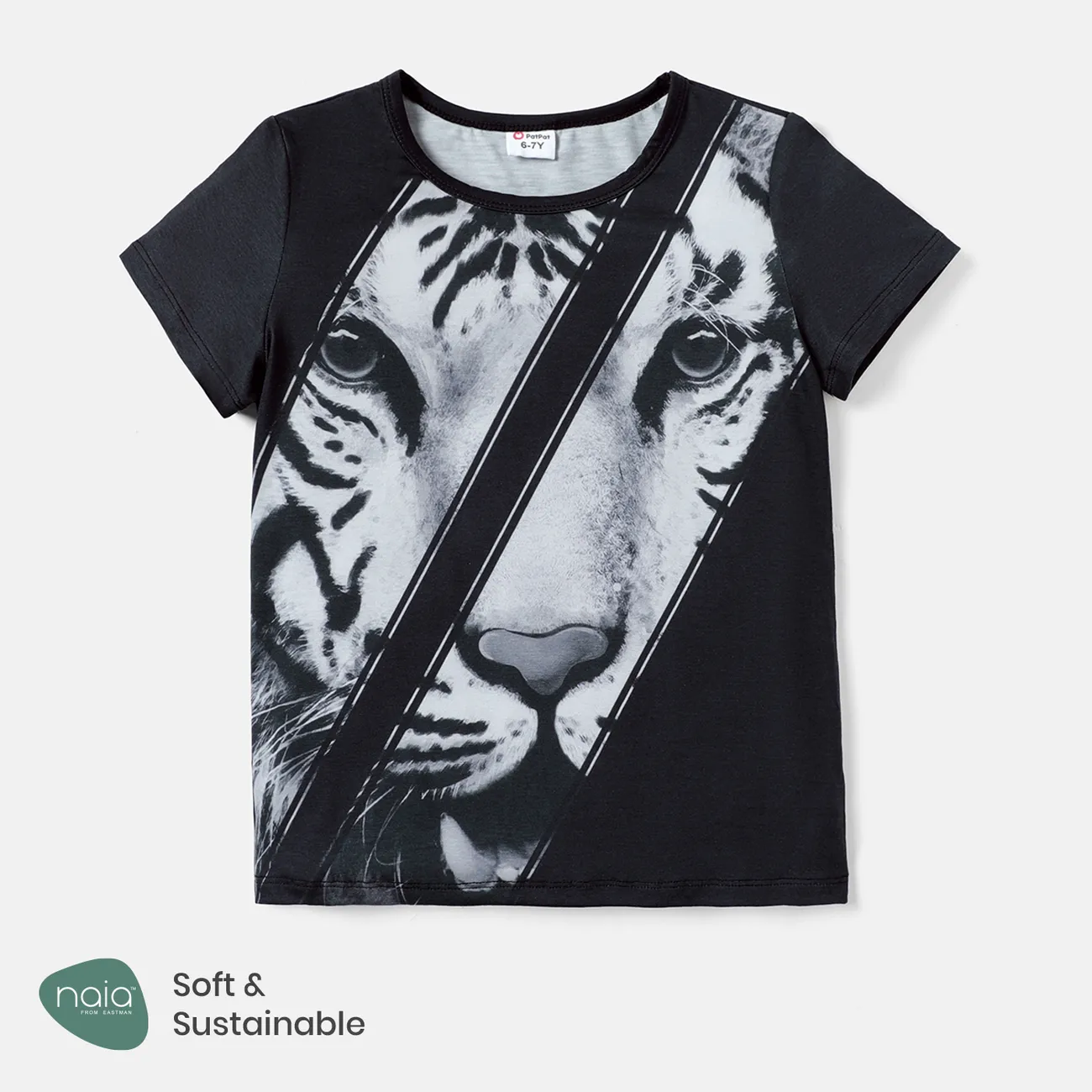 Kid Boy Naia Animal Print Short-sleeve Tee Grey big image 1