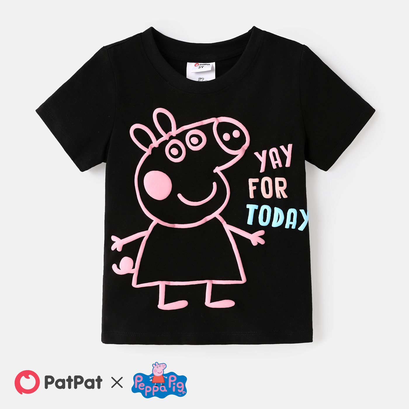 

Peppa Pig Toddler Girl puff print Character Print Short-sleeve Cotton Tee