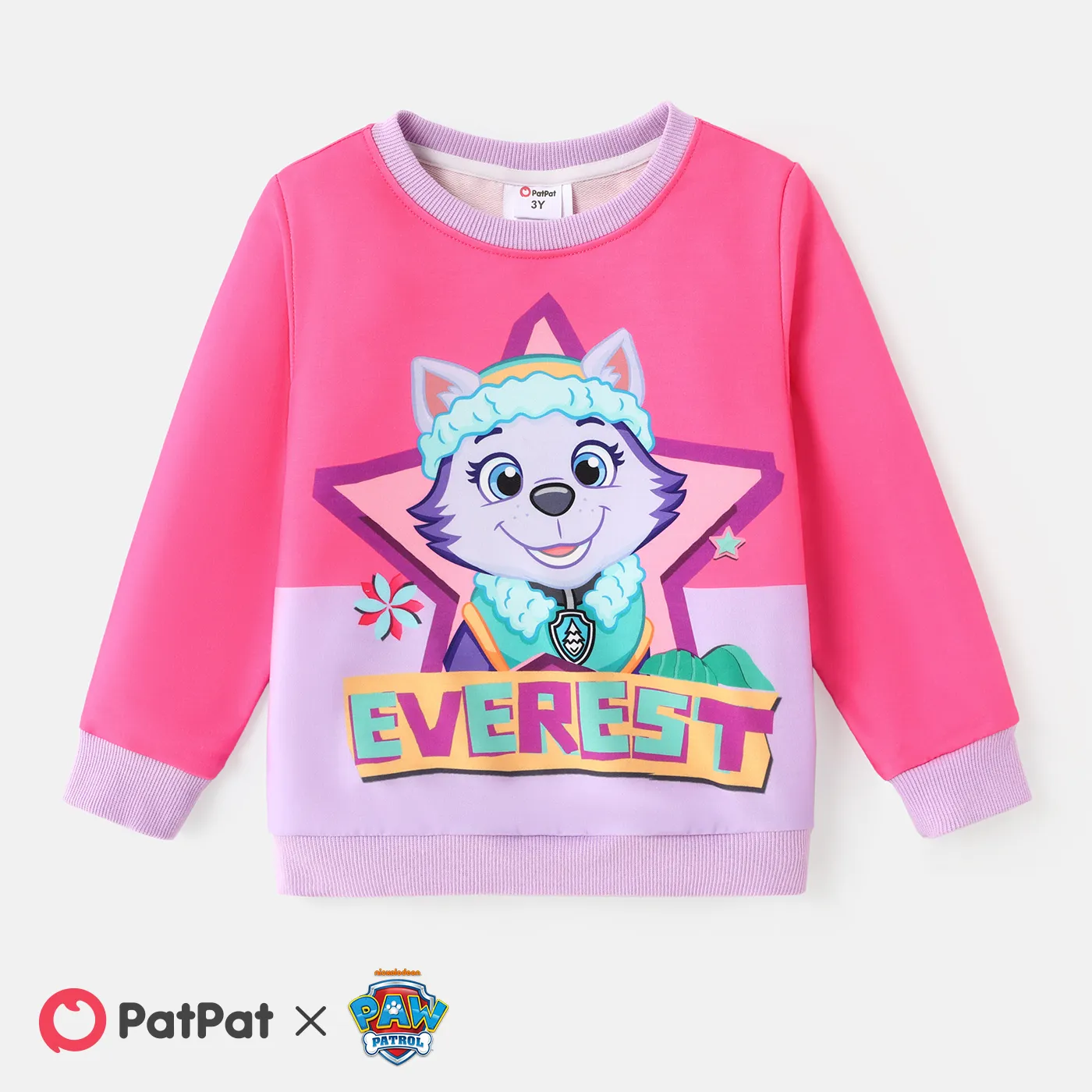 PAW Patrol Toddler Girl/Boy Colorblock Character Print Long-sleeve Tee Light Purple