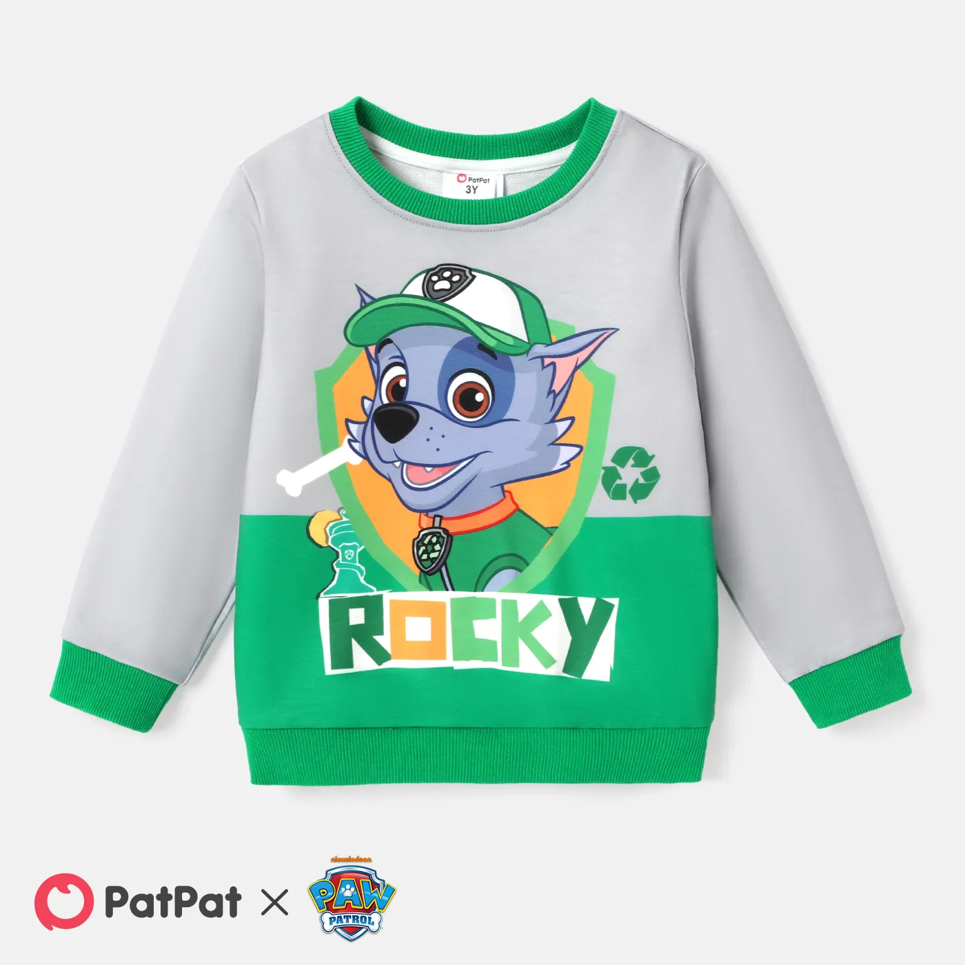 PAW Patrol Toddler Girl/Boy Colorblock Character Print Long-sleeve Tee Green