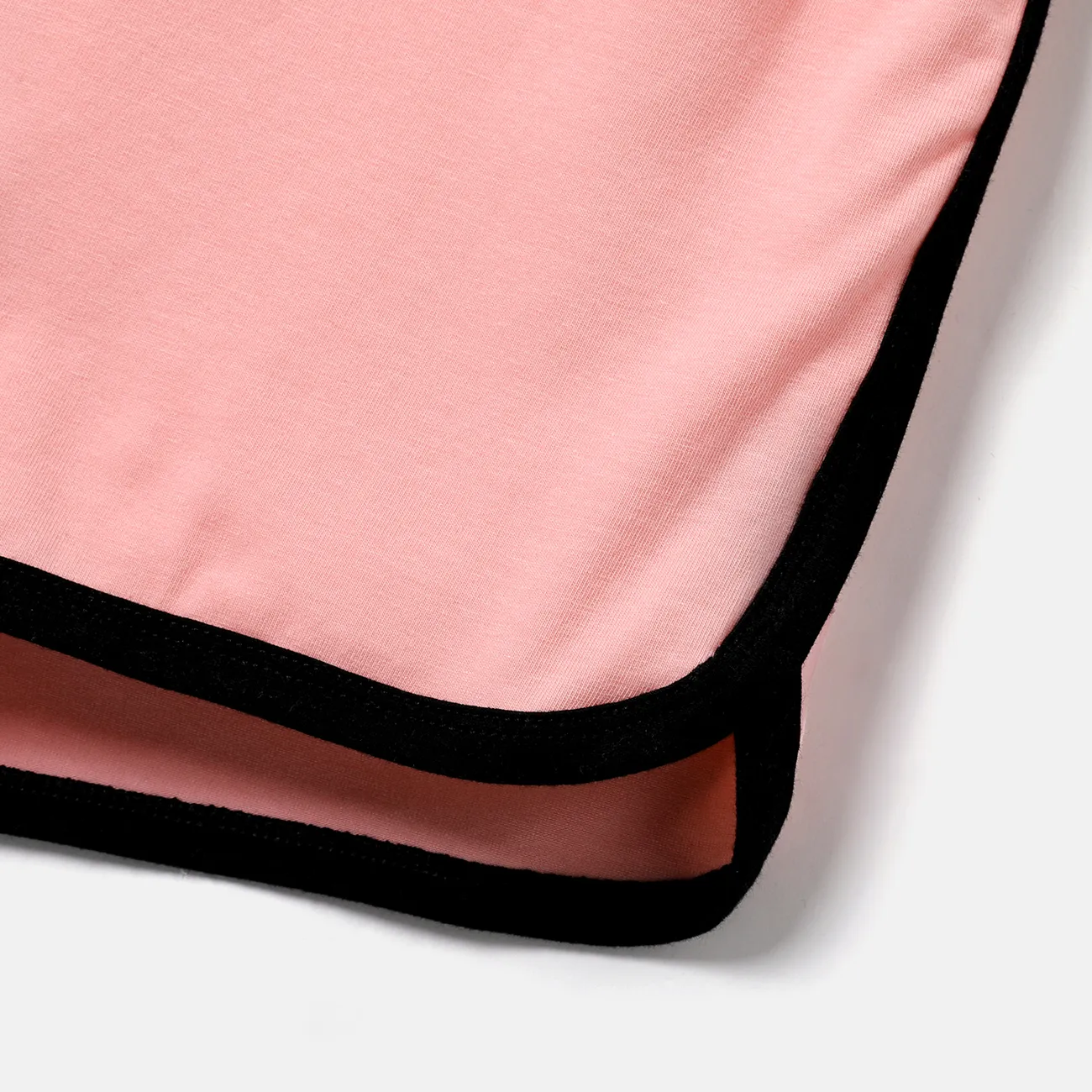 ärmellose Baumwoll-Slip-Strampler mit Buchstabendruck für Kinder rosa big image 1