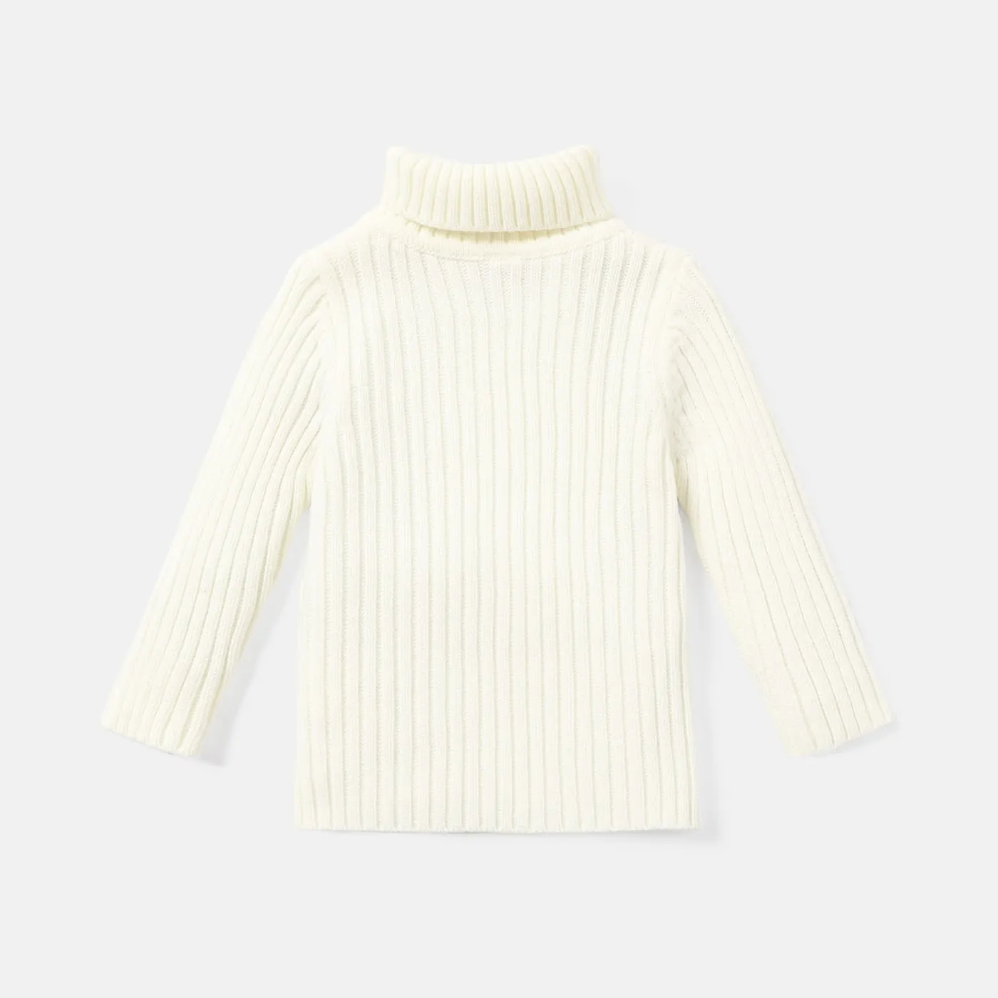 Criança Unissexo Colarinho alto Infantil Urso Camisola Branco image 2