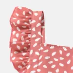 Family Matching Short-sleeve Colorblock Naia™ Polo Shirts and Allover Print V Neck Ruffle Trim Tulip Hem Dresses Sets  image 3