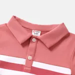 Family Matching Short-sleeve Colorblock Naia™ Polo Shirts and Allover Print V Neck Ruffle Trim Tulip Hem Dresses Sets  image 6