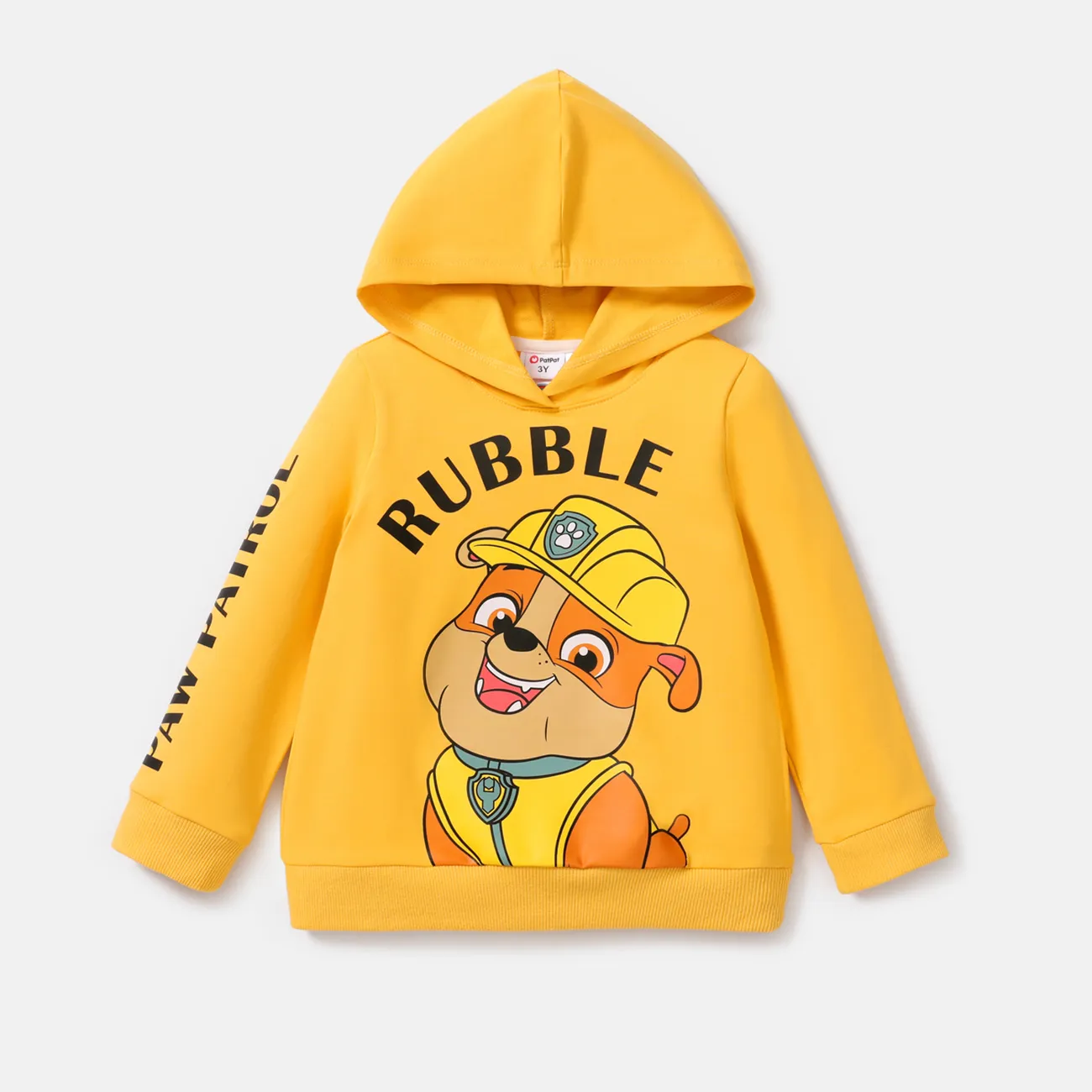Patrulha Canina Criança Unissexo Com capuz Básico Cão Sweatshirt Amarelo big image 1