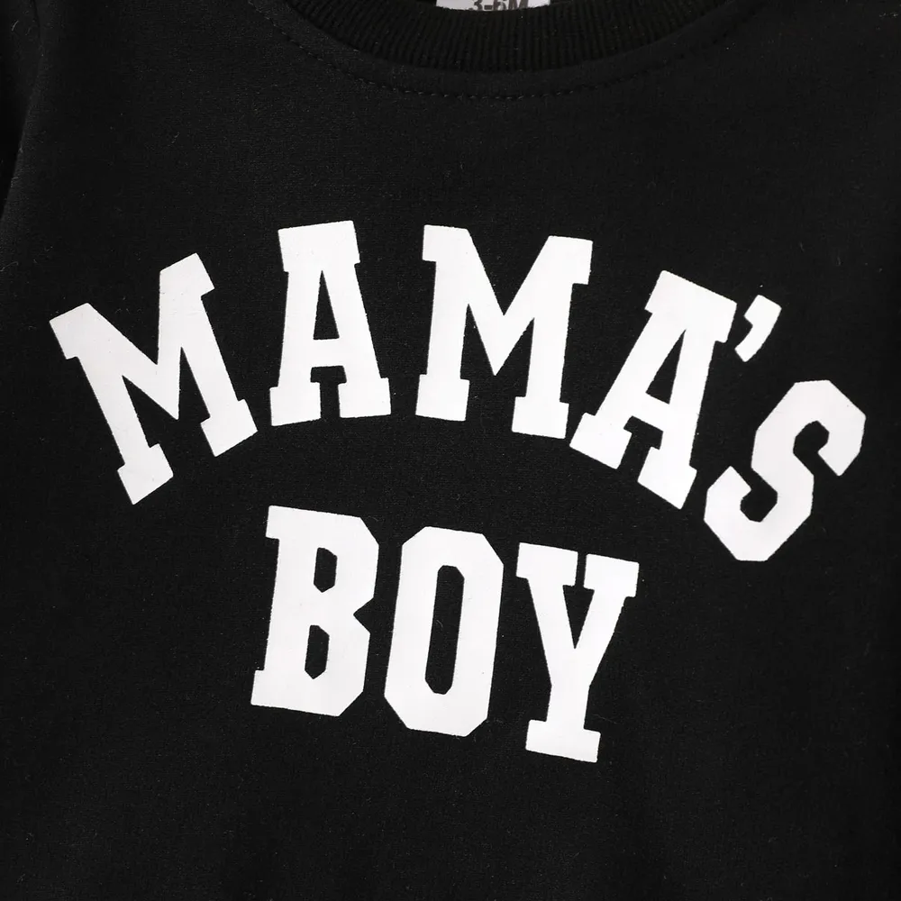 100% Cotton Baby Boy/Girl Letter Print Long-sleeve Pullover Sweatshirt  big image 4