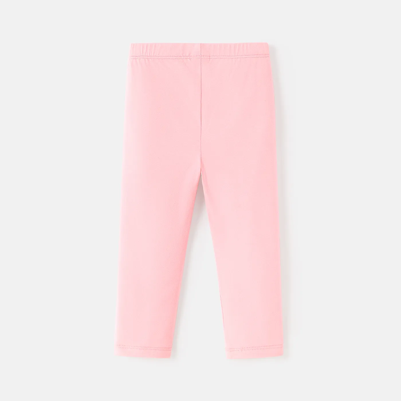 Baby Girl Cotton Letter Butterfly Print Elasticized Leggings Pink image 2