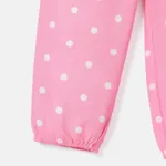 Toddler Girl Polka dots Bowknot Design Slip Jumpsuits  image 4