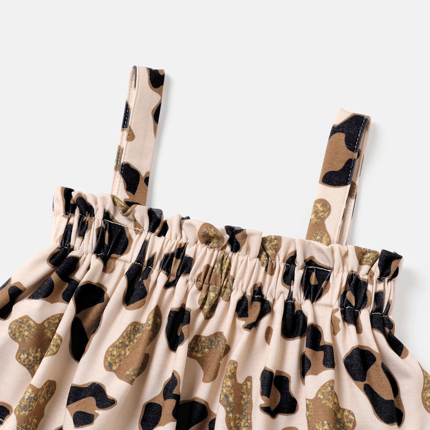 3 unidades Bebé Menina Hipertátil/3D Padrão de leopardo Bonito Manga cava Conjunto para bebé Preto image 3