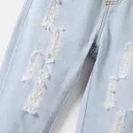 Toddler Girl/Boy Elasticized Cotton Ripped Denim Jeans  image 4