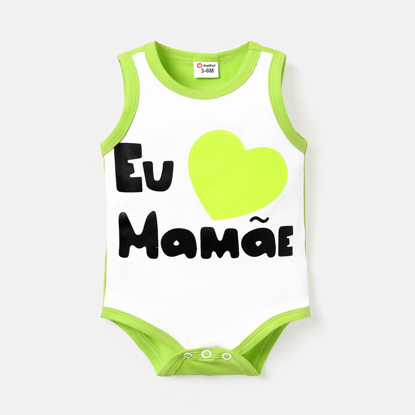 

Baby Boy/Girl Cotton Heart & Letter Print Tan Romper