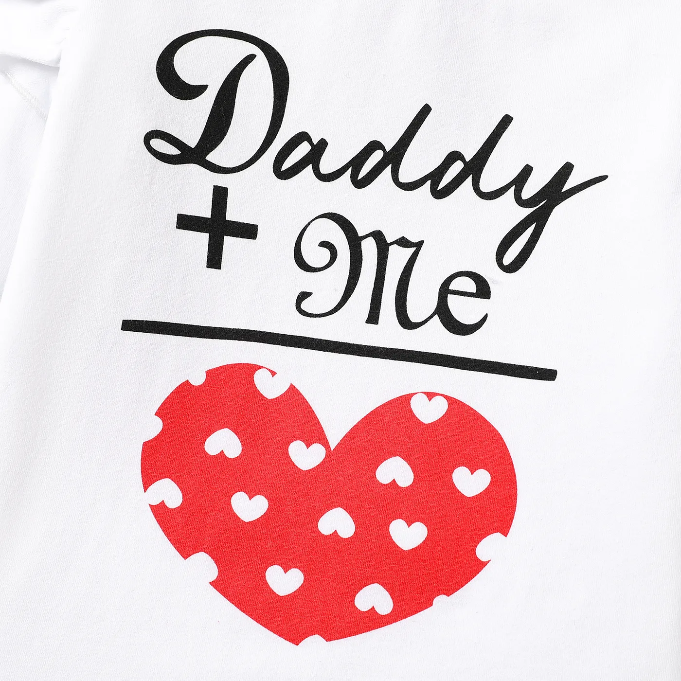 2pcs Toddler Girl Valentine's Day Heart Print Ruffled Long-sleeve Tee and Bows Design Skirt Set  image 4