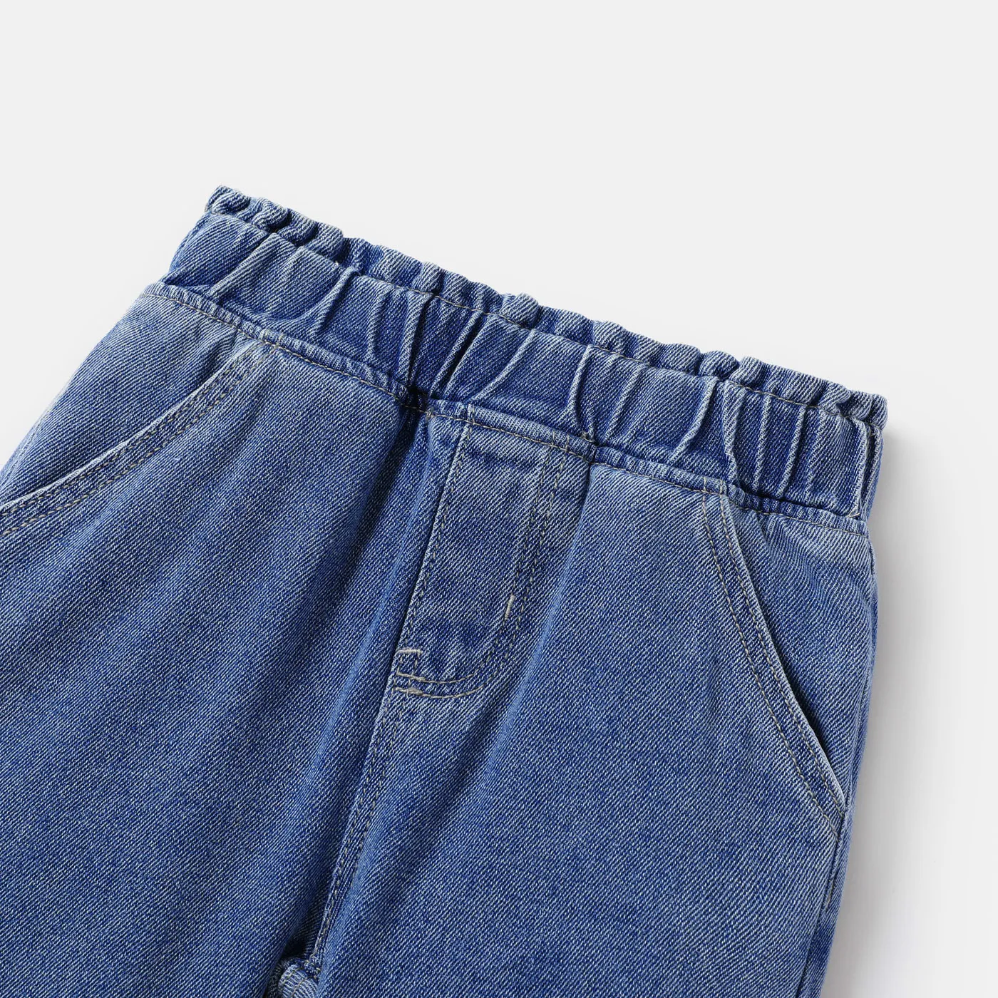 Criança Menina Infantil Coelho Calças de ganga azul denim image 4