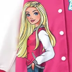 barbie kleinkind/kind mädchen naia™ bomberjacke mit buchstabenmuster und farbblock  image 3