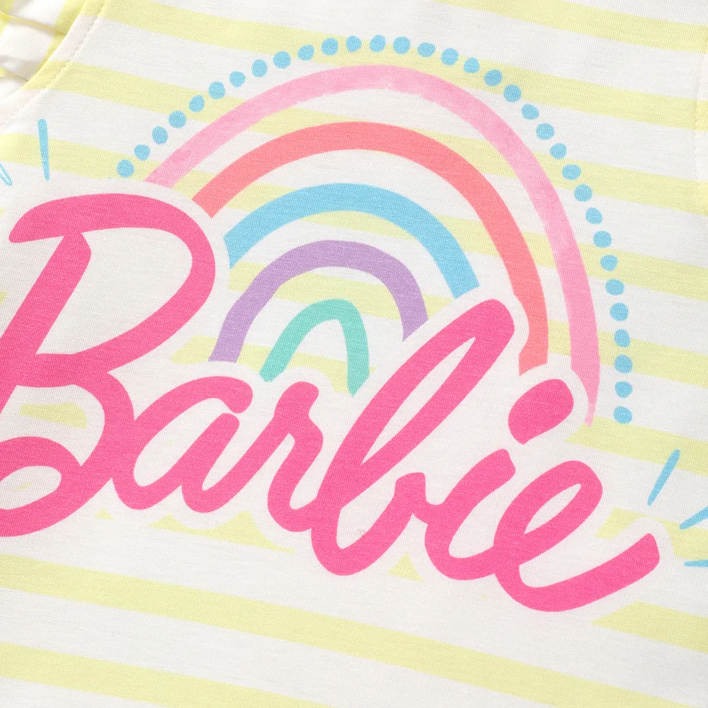 Barbie Toddler Girl Naia Stripe Flutter-sleeve Tee  big image 2